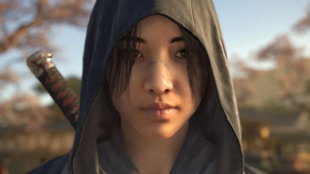 a woman wearing a hood